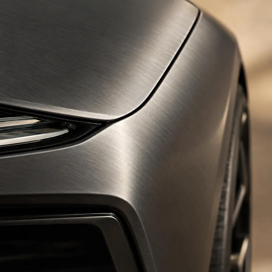 Macro photo of brushed wrap film