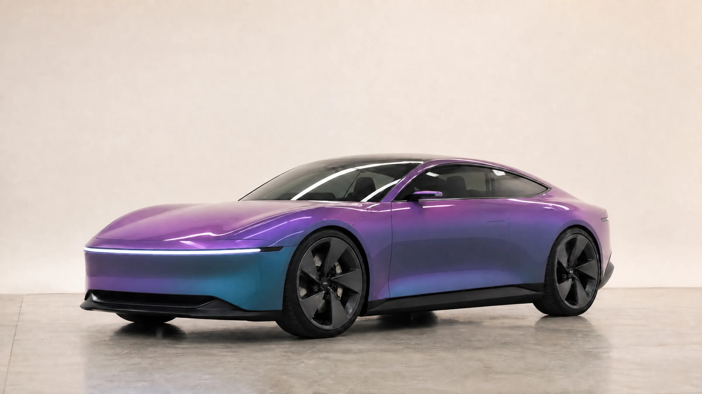 AI preview of the studio coupe in Aurora Shift