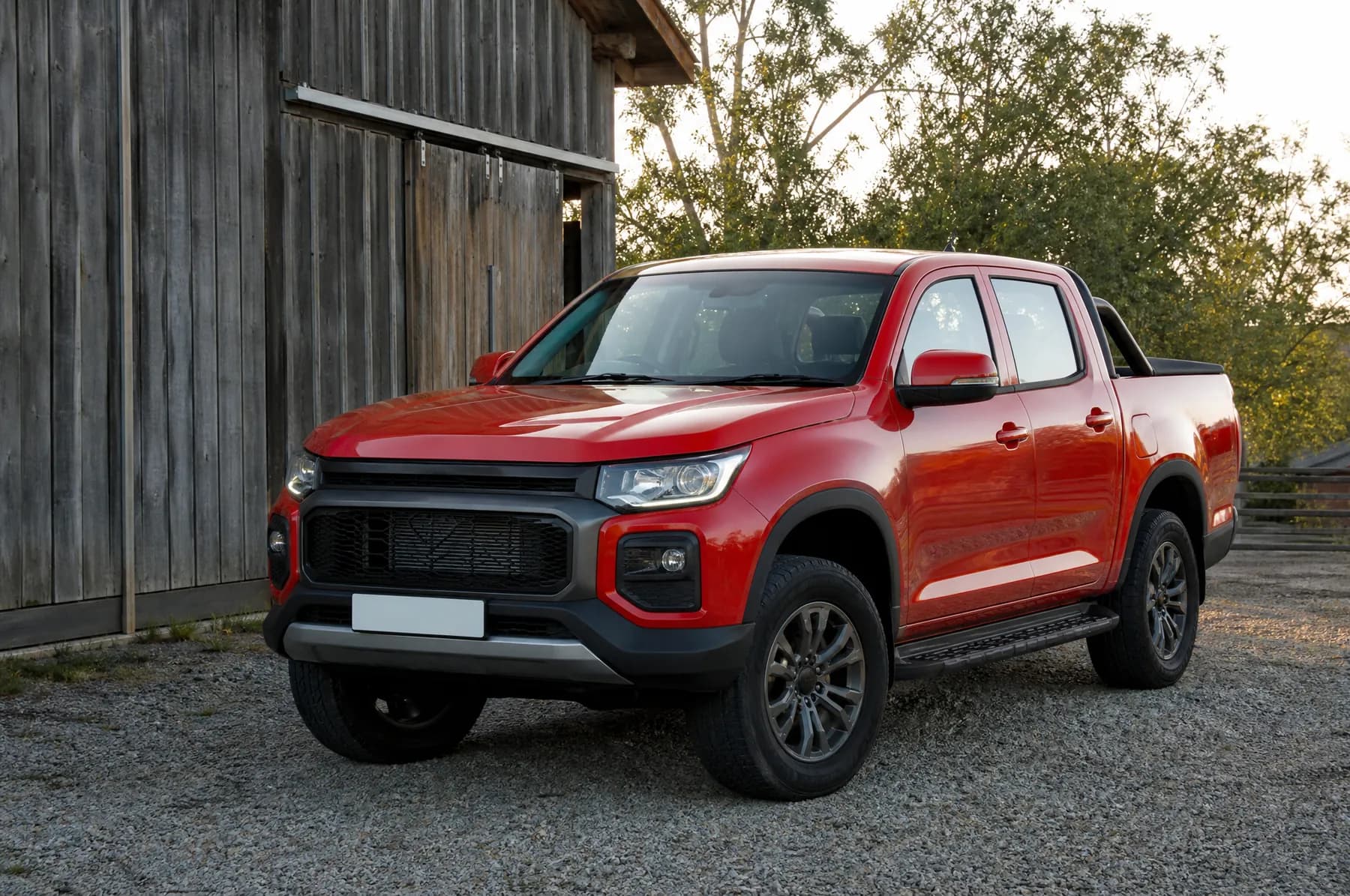 Original photo of a double-cab pickup