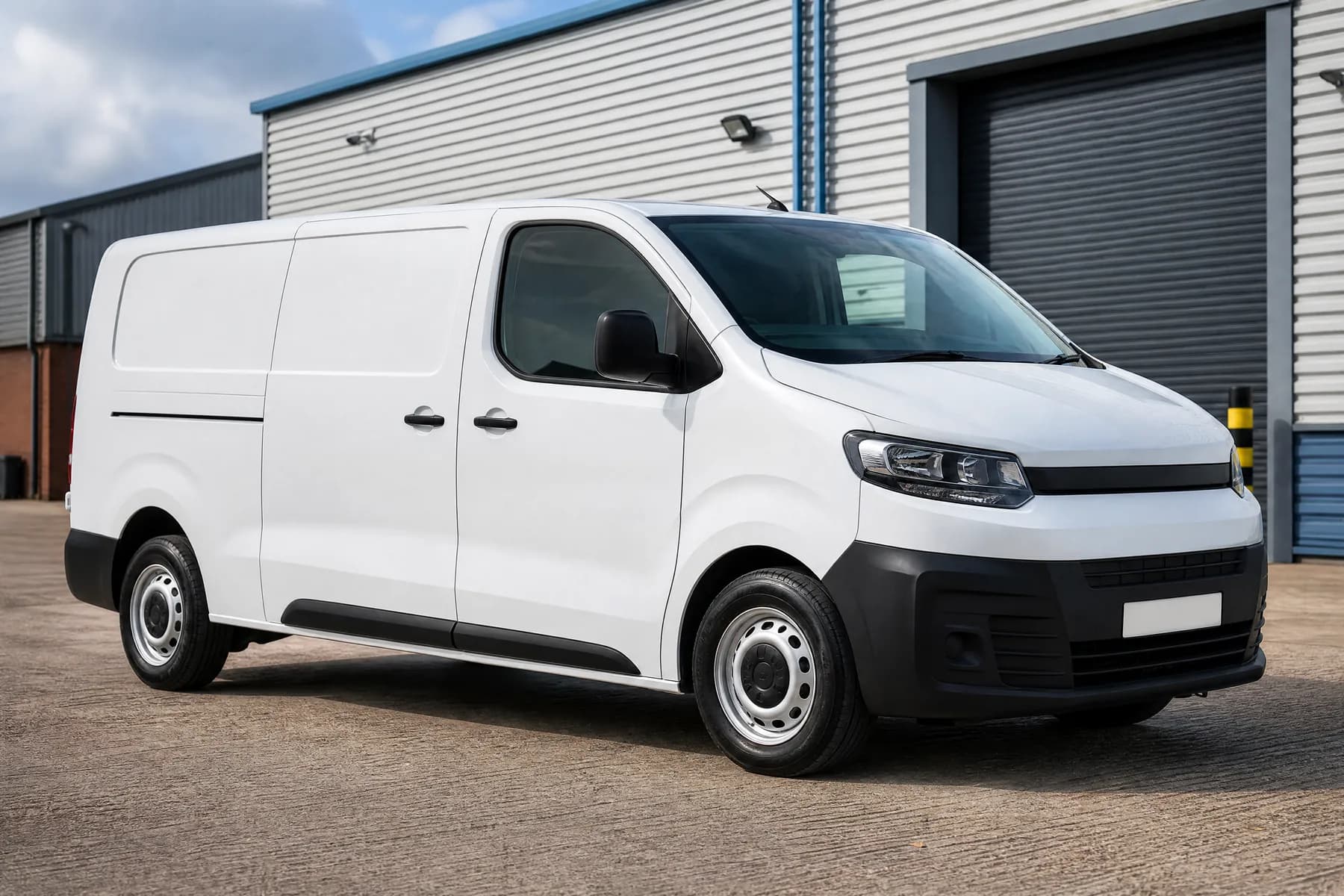 Original photo of a panel van